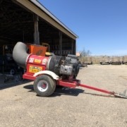 Tow behind leaf blower