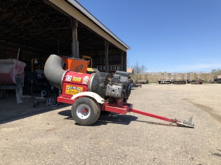 Tow behind leaf blower Copley Tool Rental